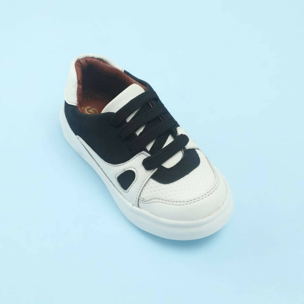 Tiny Bugs Boys Lace Up Casual Shoes - White & Black  Grab2Buy Tiny Bugs Grab2Buy