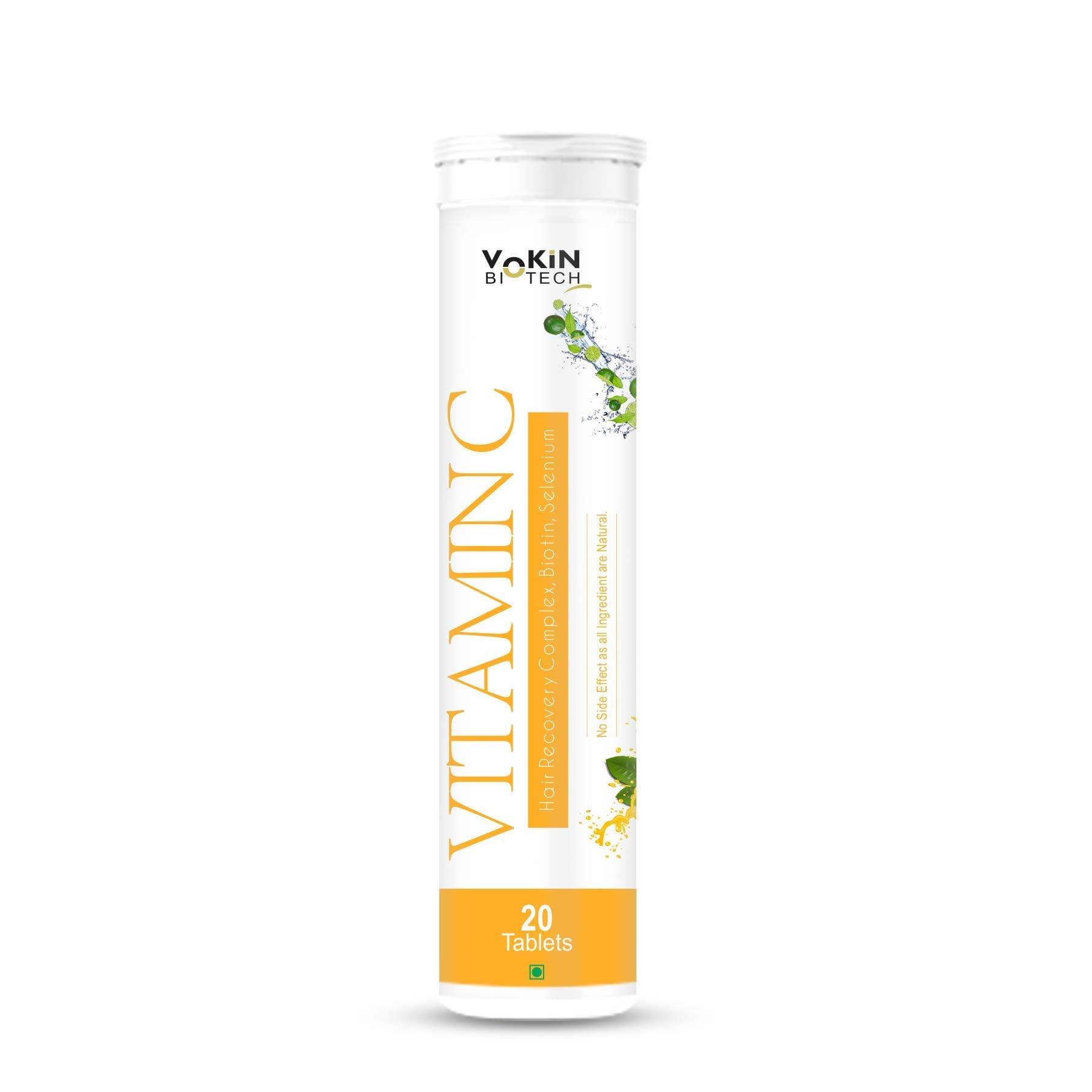 Vokin Biotech Vitamin C 40mg with Amla 1000mg for Immunity - Skin Care - Antioxidants Effervescent Tablets Orange Flavor  Grab2Buy Vokin Biotech Grab2Buy