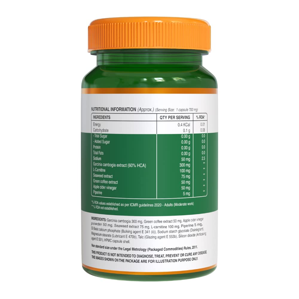 Pure Nutrition Garcinia Cambogia with Green Coffee & Seaweed Extract Capsules - Grab2buy