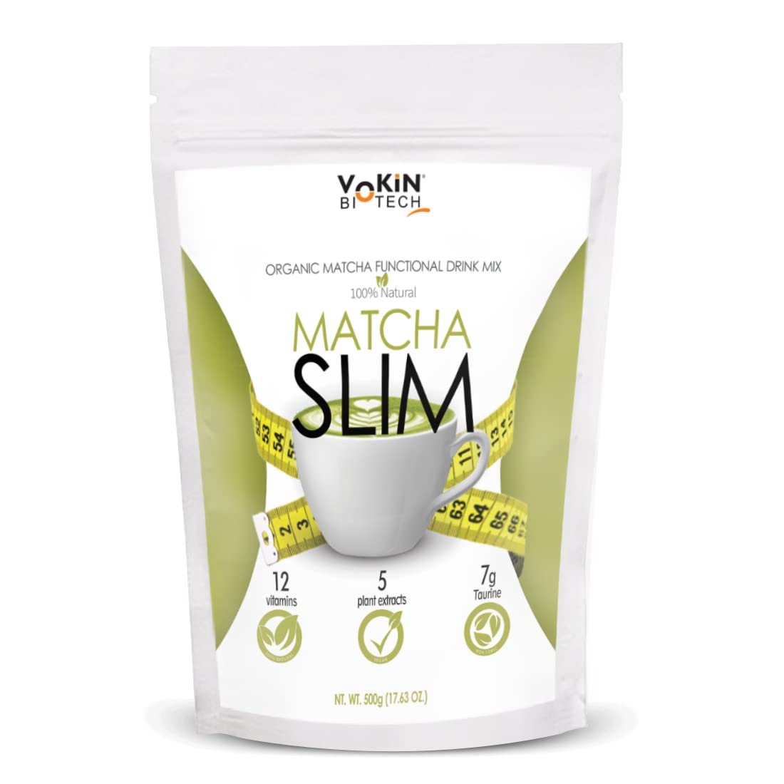 Vokin Biotech Matcha Green Tea Powder Supports Weight Loss Management | Rich In Antioxidants  Grab2Buy Vokin Biotech Grab2Buy