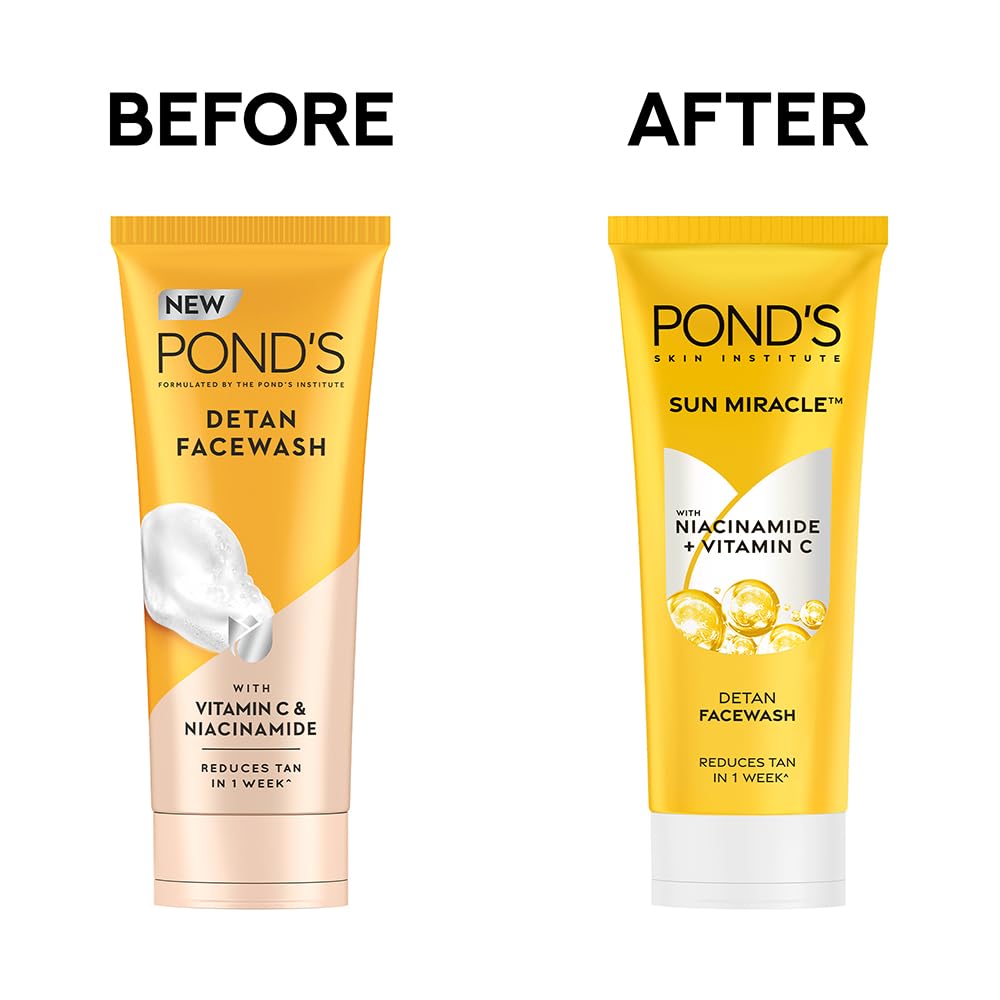 Ponds Detan Facewash with Vitamin C & Niacinamide 