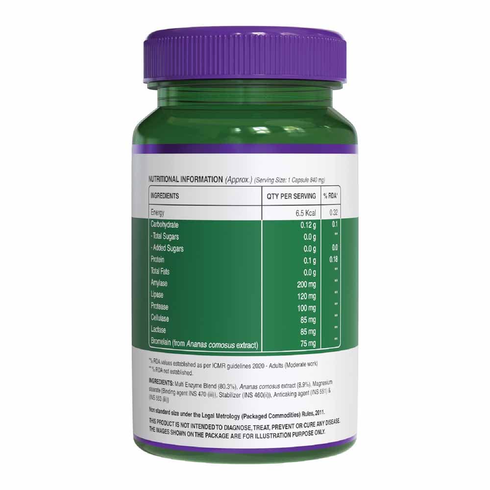 Pure Nutrition Digestive Enzymes with Bromelain Veg Capsules - Grab2buy