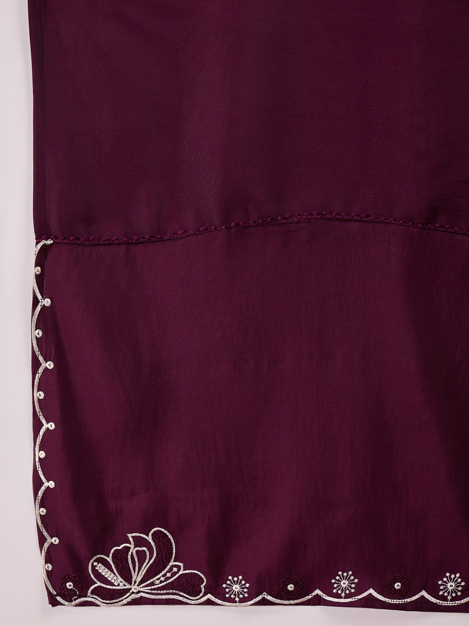 Joban Fashion Purple Silk Embroidery Readymade Kurta Set