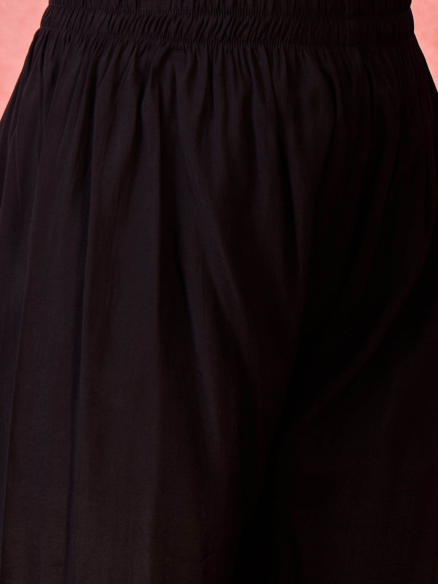 Joban Fashion Black Silk Embroidery Readymade Kurta Set