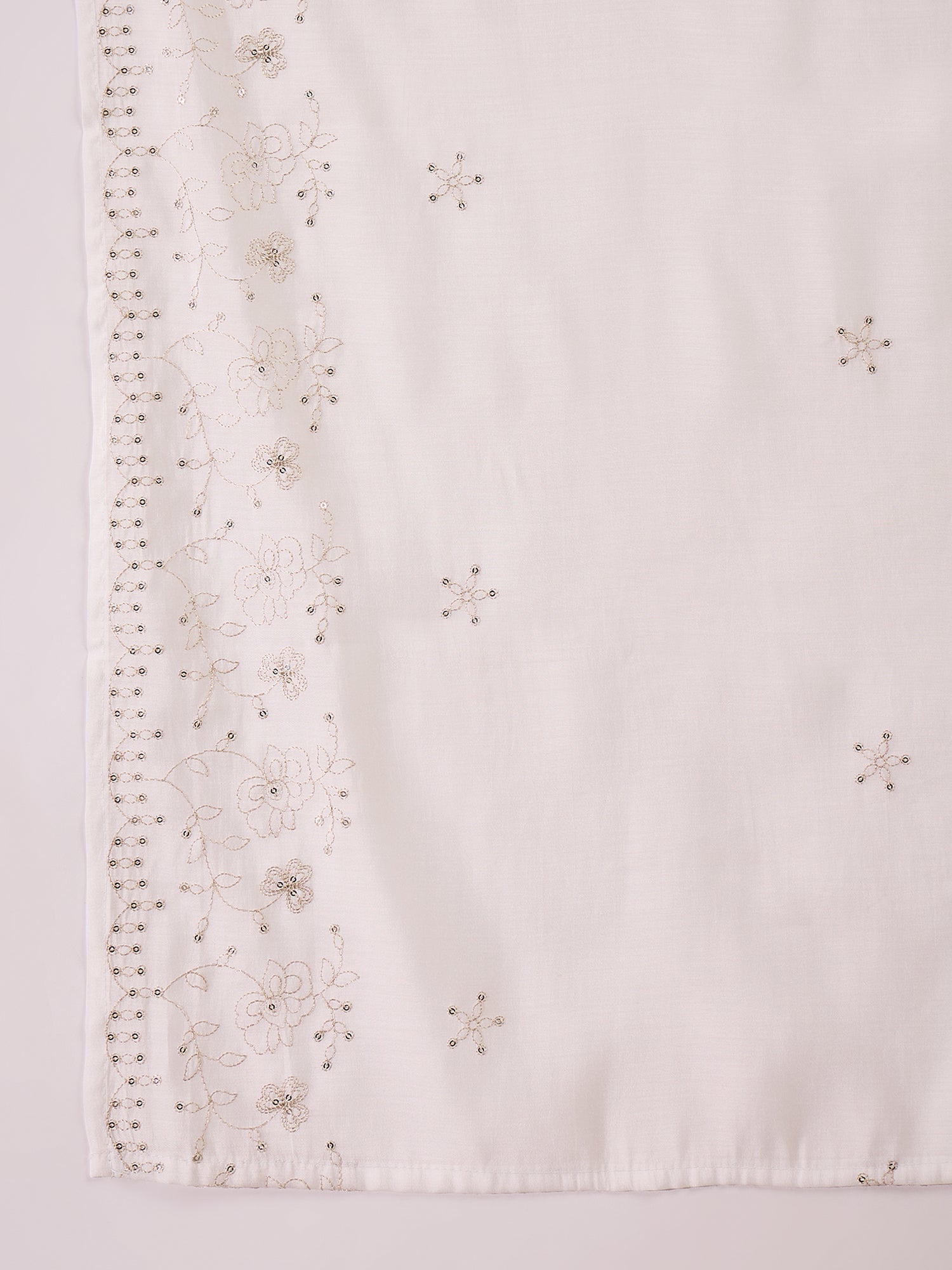 Joban Fashion White Silk Embroidery Readymade Kurta Set