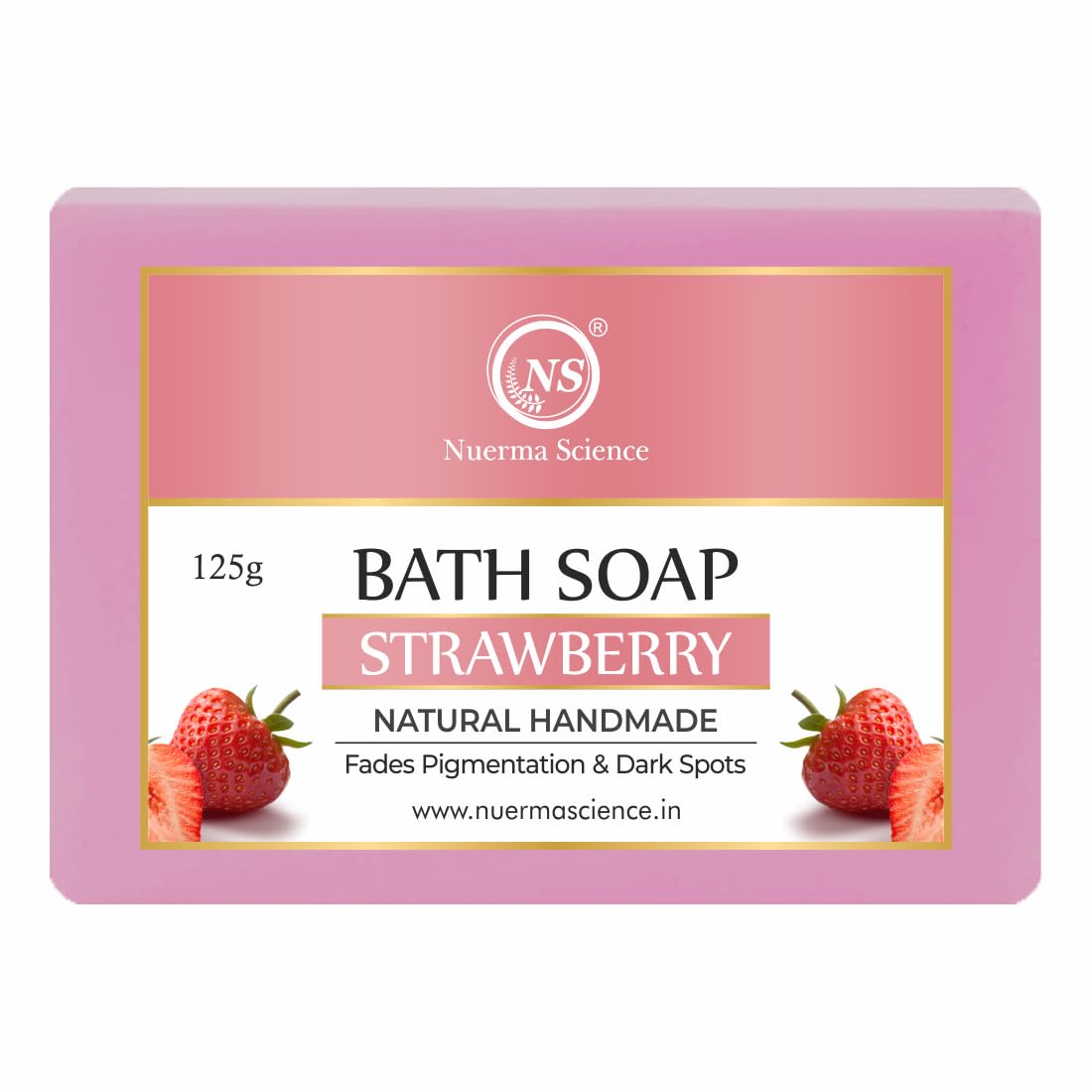 Nuerma Science Strawberry Bath Soap | Fades Pigmentation & Dark Spots 
