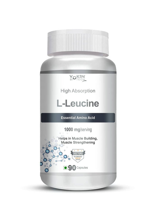Vokin biotech L- Leucine – Supports muscle Building, Muscle Strengthening – 1000mg  Grab2Buy Vokin Biotech Grab2Buy