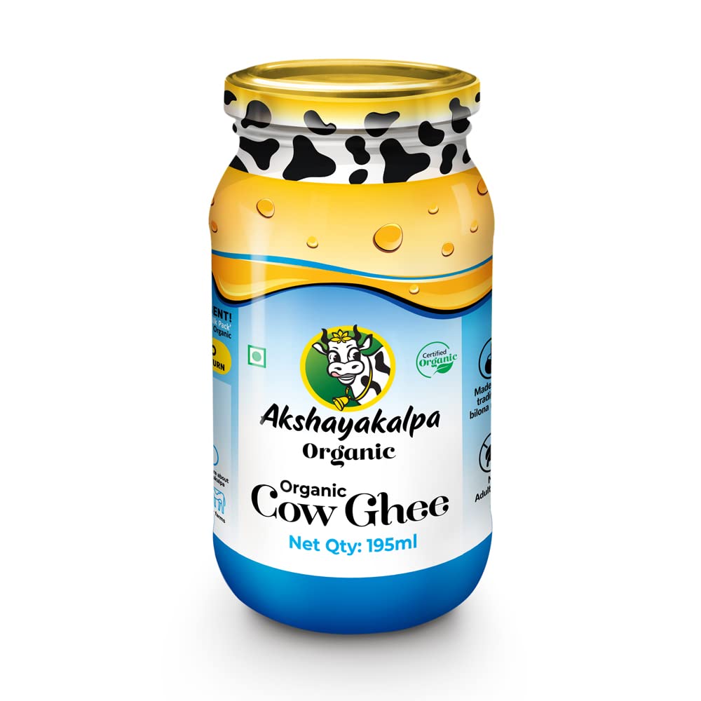 Akshayakalpa Organic Cow Ghee | Pure Organic Ghee | Certified Organic Desi Ghee 