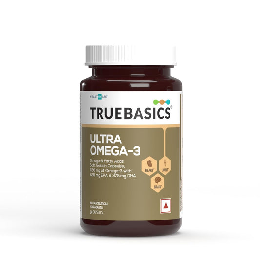TrueBasics Ultra Omega 3 Fish Oil Capsules for Women & Men 