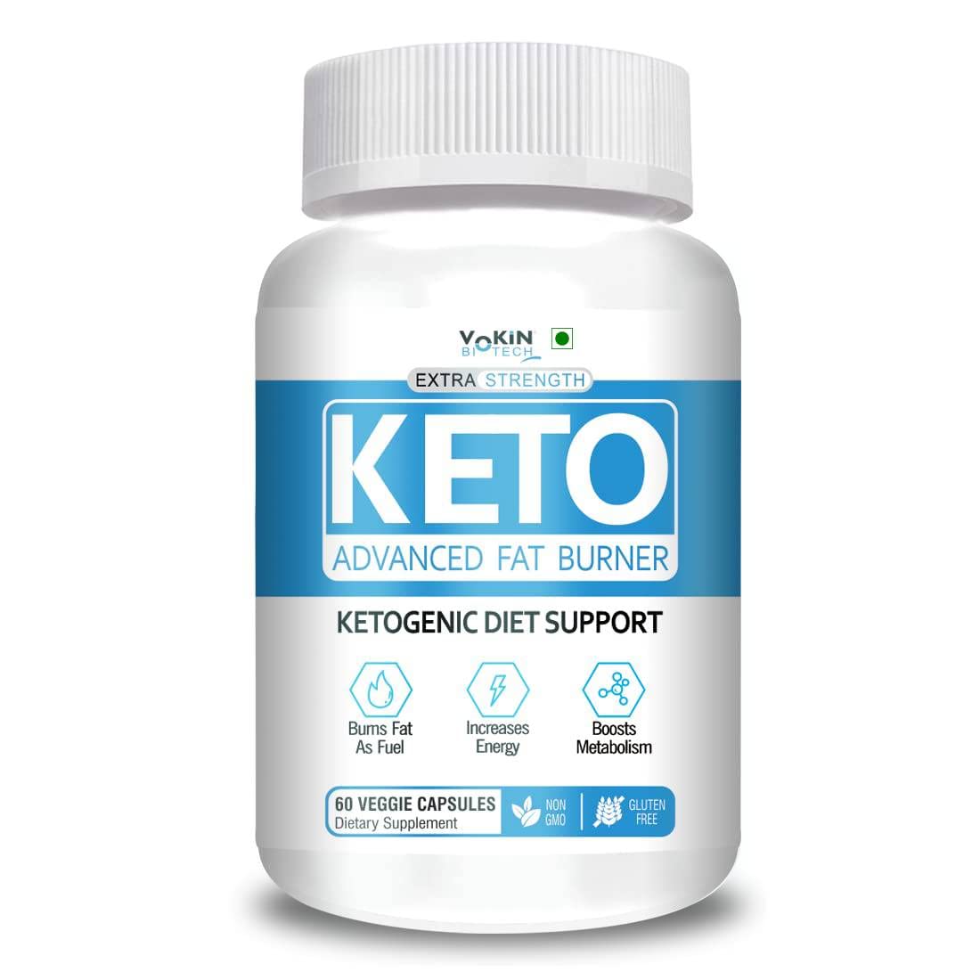 Vokin Biotech Keto Capsules Advance Weight Loss Fat Burner Supplement with (Green Tea + Garcinia Cambogia + Green Coffee) Extract Capsules  Grab2Buy Vokin Biotech Grab2Buy