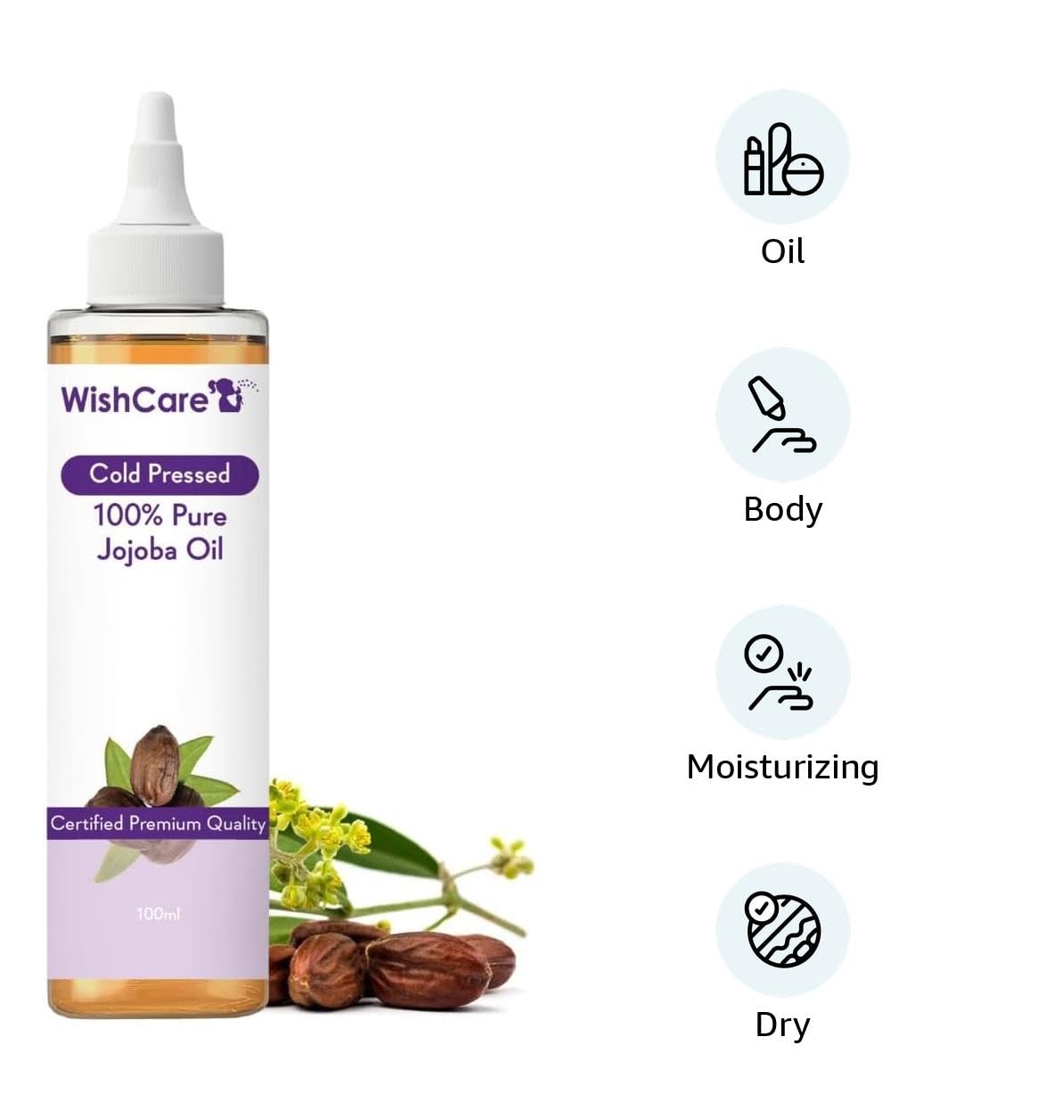 Wishcare 100% Pure Cold Pressed Jojoba Oil  Grab2Buy Wishcare Grab2Buy
