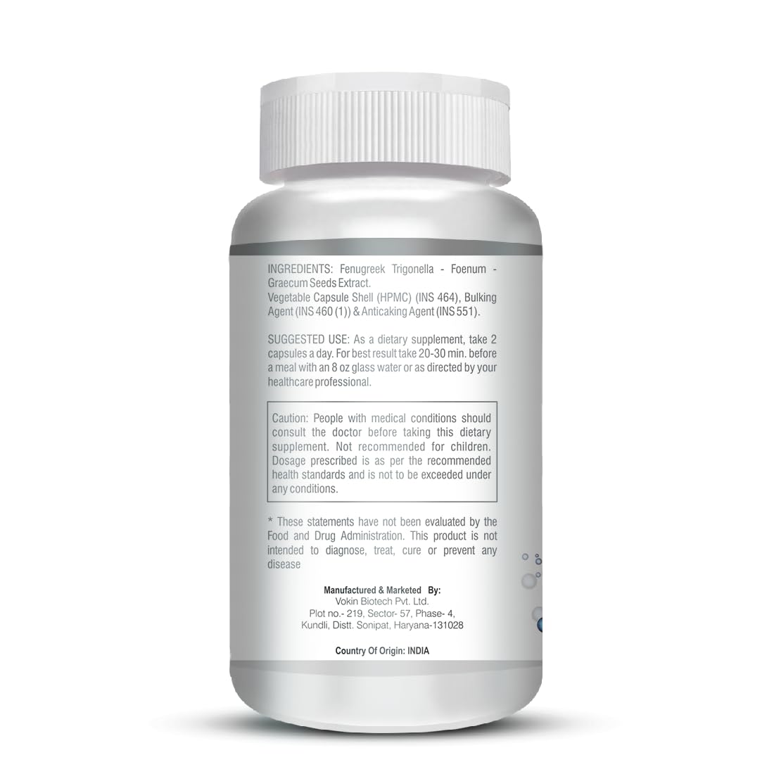 Vokin Biotech Fenugreek Seed Extract Supplement 500mg, Silymarin Extract 300mg Support Healthy Glucose Levels  Grab2Buy Vokin Biotech Grab2Buy