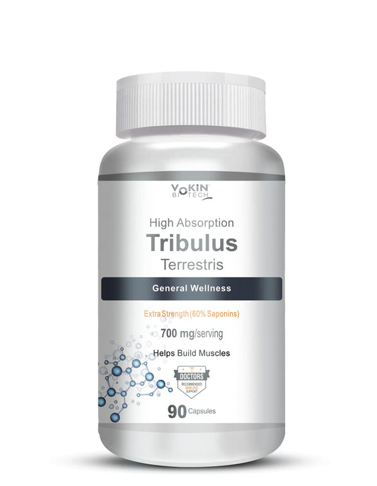 Vokin Biotech Tribulus Terrestris 700mg Energy, Performance & Stamina Veg Capsules  Grab2Buy Vokin Biotech Grab2Buy