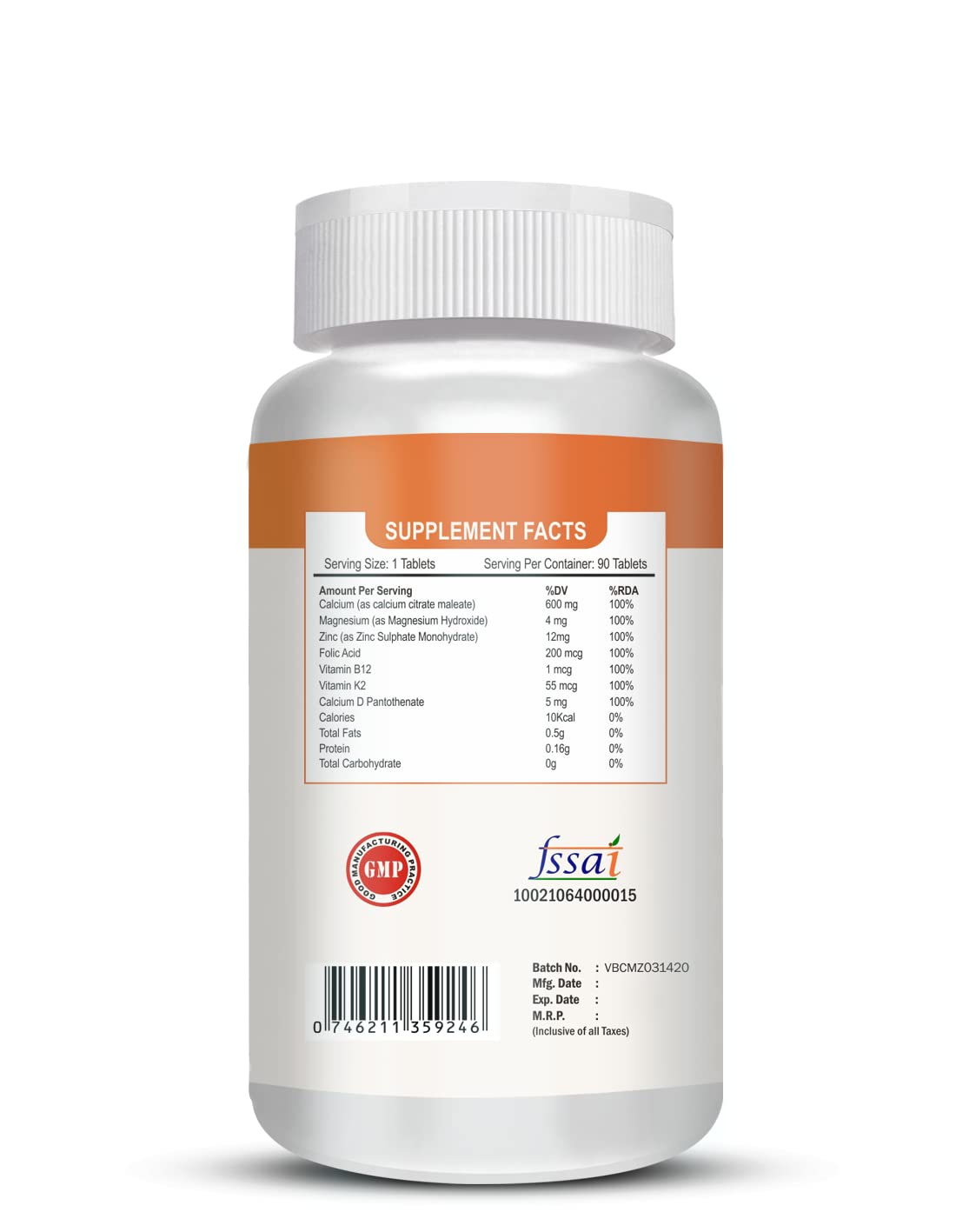Vokin Biotech Calcium, Magnesium, Zinc, D3 & B12-Tablets  Grab2Buy Vokin Biotech Grab2Buy