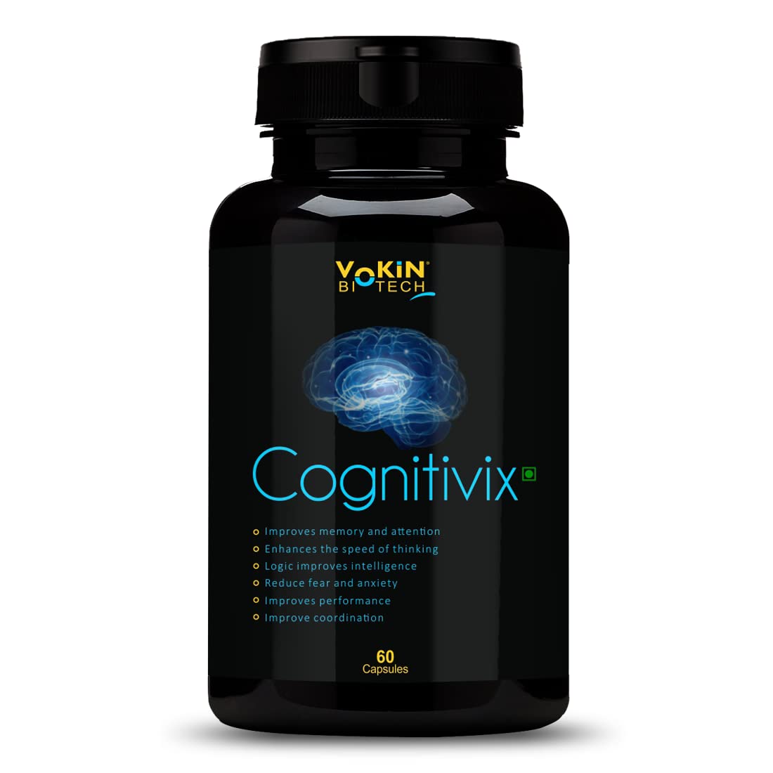 Vokin Biotech Cognitivix -Unique Brain activation Ginkgo Biloba With Ginseng extract Veg capsule  Grab2Buy Vokin Biotech Grab2Buy