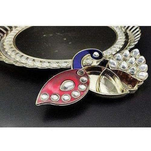 Plastic Peacock Pooja Thali - Grab2buy
