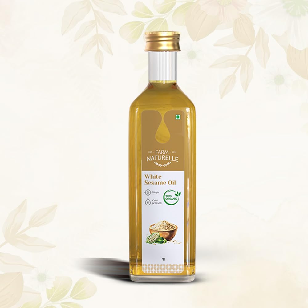 Farm Naturelle Cold Pressed Virgin White Sesame Seed Oil - Grab2buy