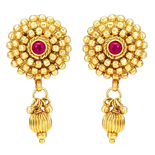 Gold-Polished Traditional Style Choker Necklace Jewellery Set for Women/Girls - Wahe Jewels Noz2Toz