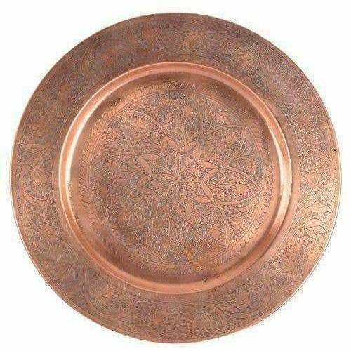 Big Size Brown Pooja Thali Pooja Work ship Plate Thali - Pooja Temple - Grab2buy
