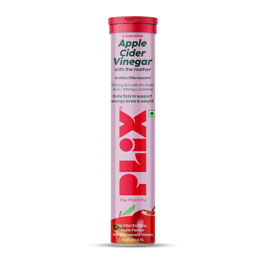 PLIX The Plant Fix L-Carnitine ACV Effervescent Tablets - Apple Burst 