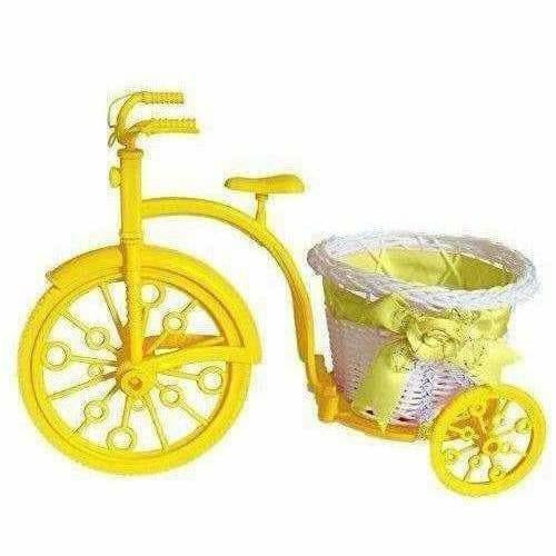 Cycle Shape Plastic Decoration Flower Vase with Peonies Bunch - Grab2buy