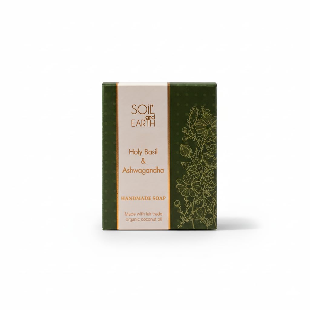 Soil and Earth | Holy Basil and Ashwagandha | Handmade Soap Bar 