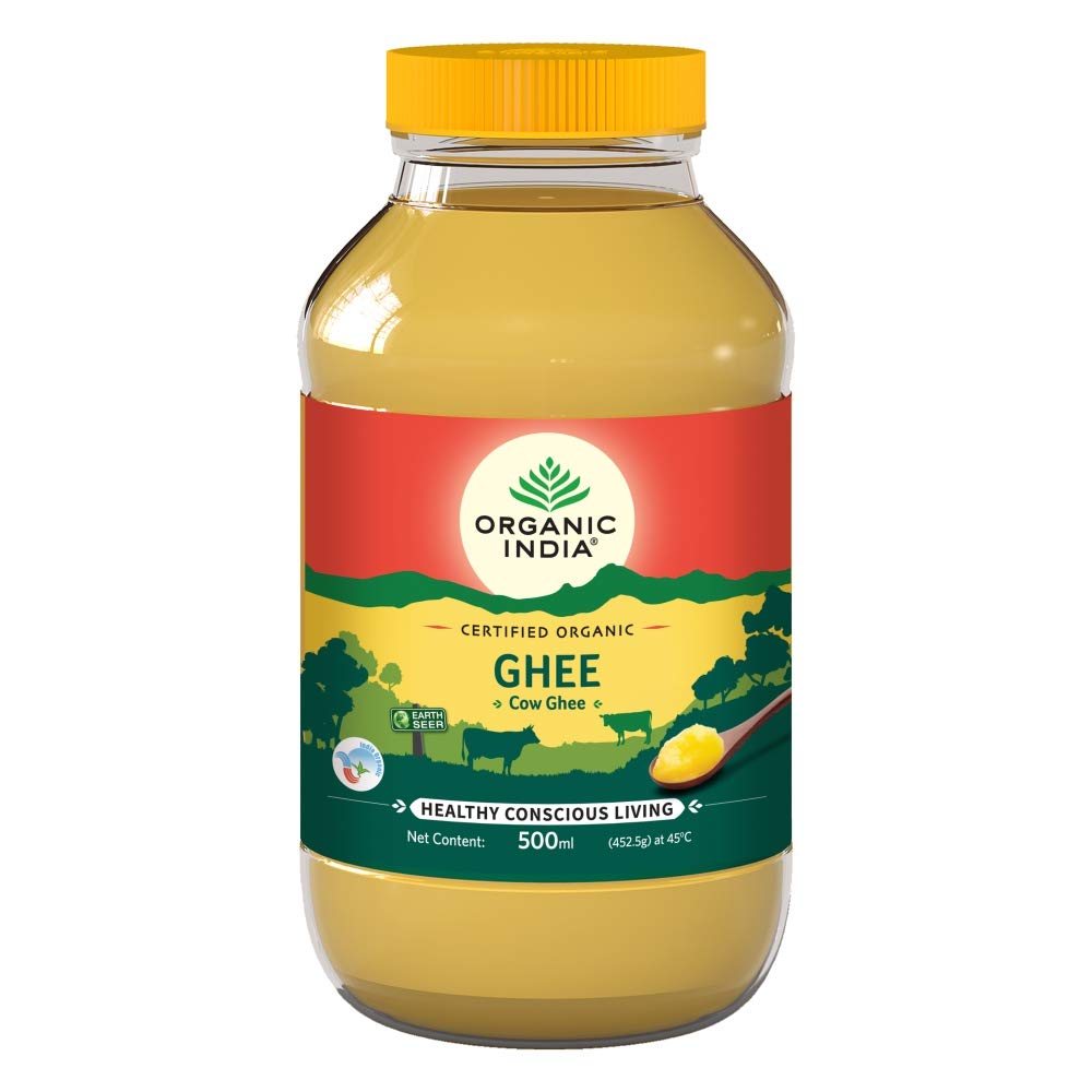 Organic India Cow Ghee | Pure and Natural Desi Ghee - Traditional Curd-Churned - Premium Artisanal Desi Ghee - Diet Friendly with Rich Taste 