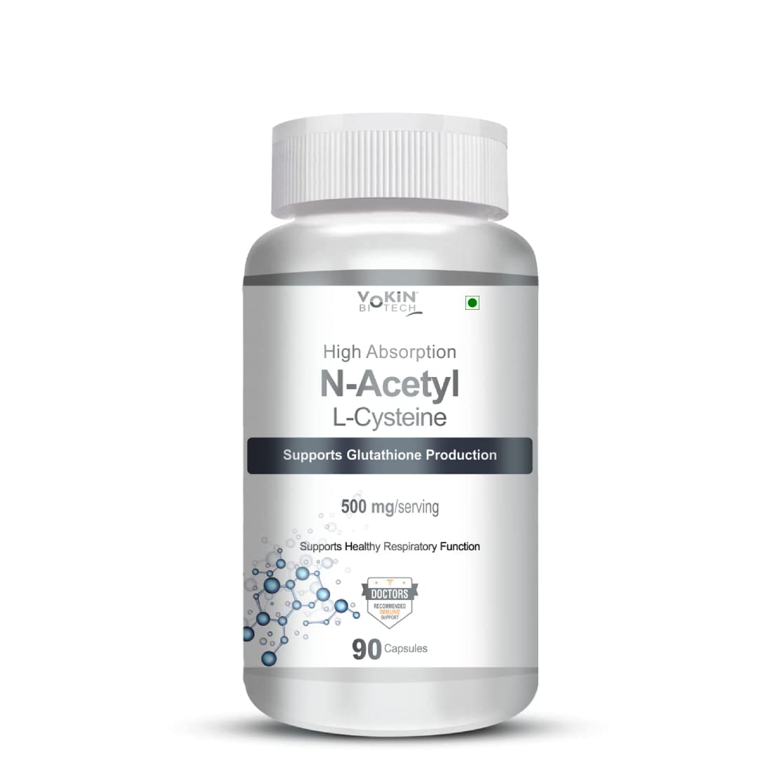 Vokin Biotech N-Acetyl L-Cysteine (NAC) – Supports Healthy Respiratory Function- 500mg  Grab2Buy Vokin Biotech Grab2Buy