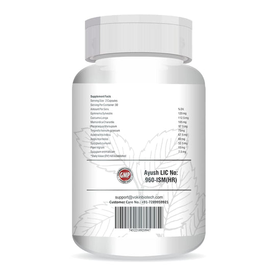 Vokin Biotech Herbal Insulux Gymnema Sylvestre for Diabetes Control 750mg (60 Capsules), 200 grams  Grab2Buy Vokin Biotech Grab2Buy