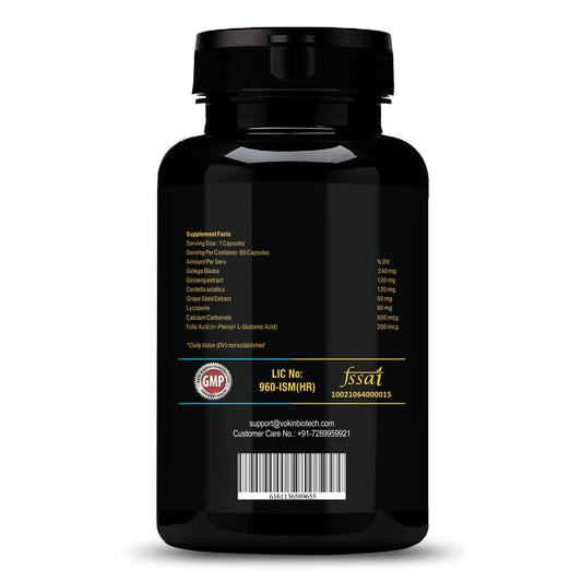 Vokin Biotech Cognitivix -Unique Brain activation Ginkgo Biloba With Ginseng extract Veg capsule  Grab2Buy Vokin Biotech Grab2Buy