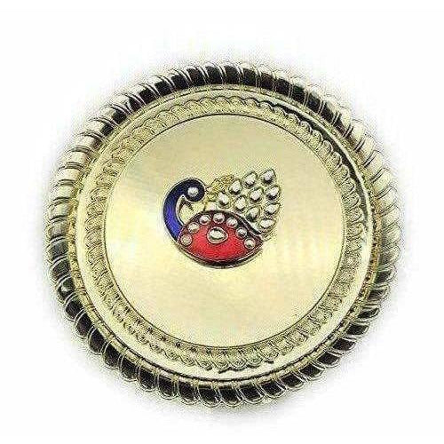 Plastic Peacock Pooja Thali - Grab2buy