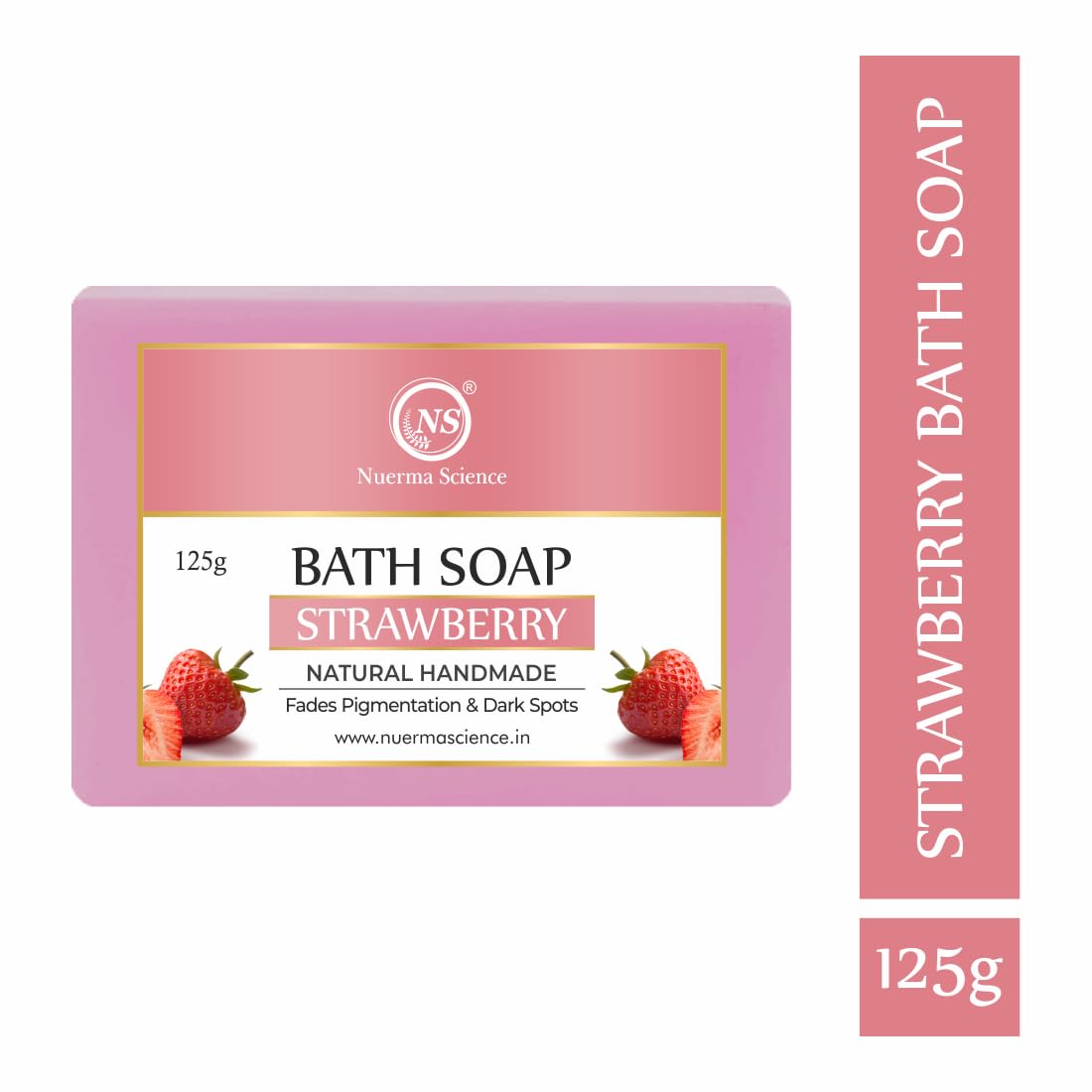 Nuerma Science Strawberry Bath Soap | Fades Pigmentation & Dark Spots 