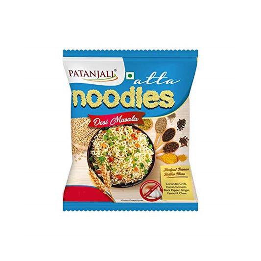 Patanjali Atta Noodles Desi Masala (Pack of 10) 