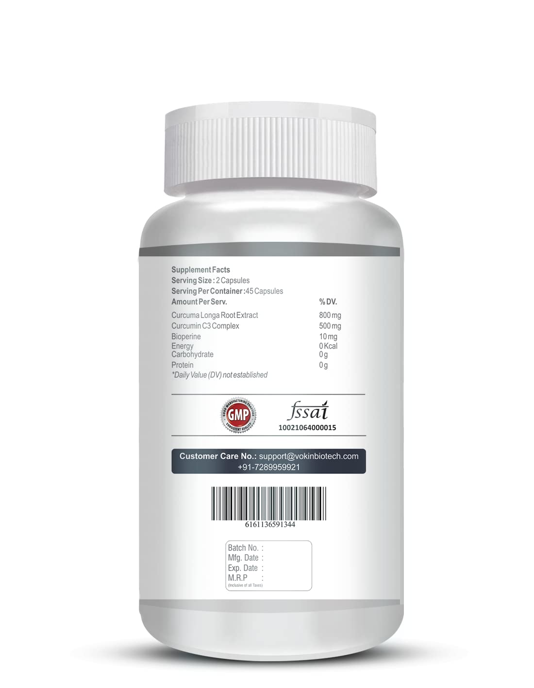 Vokin Biotech Curcumin C3+ Bioperine 1310mg Supports Mental Health  Grab2Buy Vokin Biotech Grab2Buy