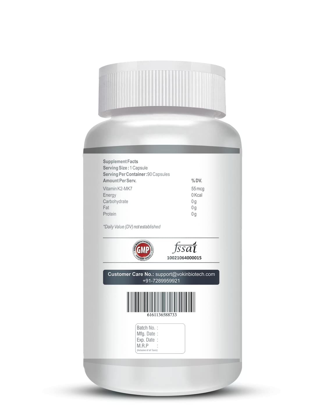 Vokin Biotech Vitamin K2 MK-7- Support Bone & Heart Health - 55mc Capsules  Grab2Buy Vokin Biotech Grab2Buy