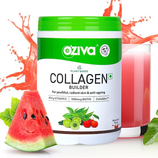 OZiva Vegan Collagen Builder with Biotin & Vitamin C For Brighter & Youthful Skin | Collagen Supplement For Women & Men | Plant Based Collagen Powder - Grab2buy