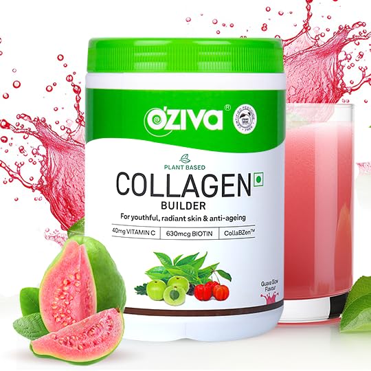 OZiva Vegan Collagen Builder with Biotin & Vitamin C For Brighter & Youthful Skin | Collagen Supplement For Women & Men | Plant Based Collagen Powder - Grab2buy
