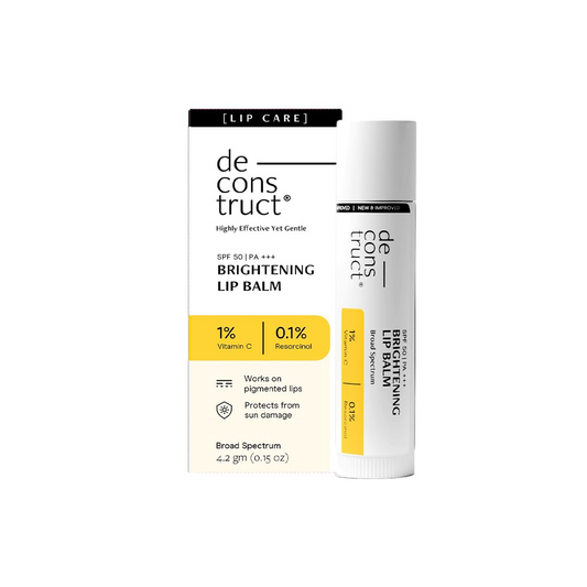 Deconstruct Brightening Lip Balm with SPF 50 - For Dark, Pigmented, Dry, Flaky Lips  Grab2Buy Deconstruct Grab2Buy