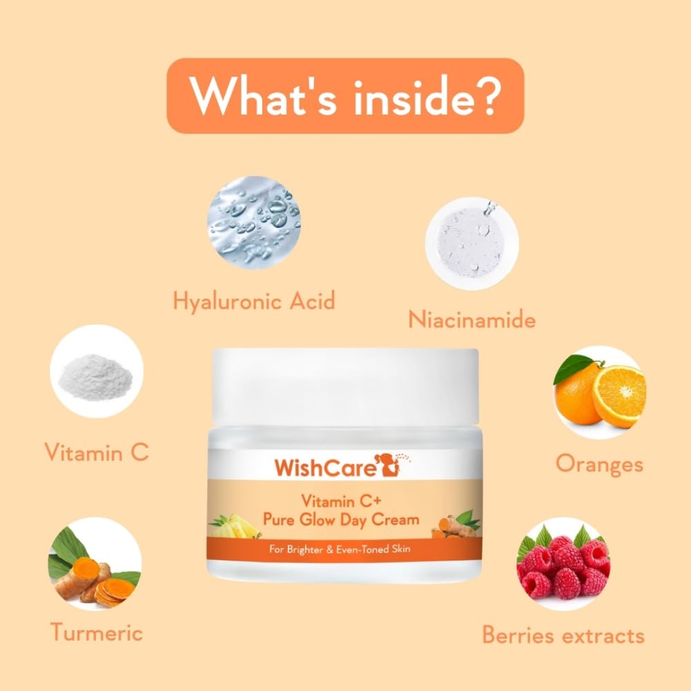 Wishcare Vitamin C+ Pure Glow Face Cream  Grab2Buy Wishcare Grab2Buy