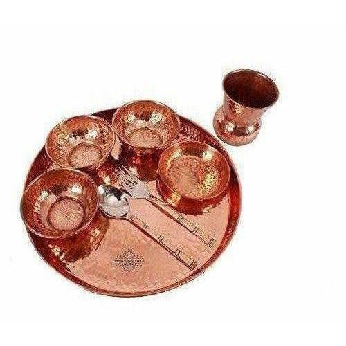 Traditional Design Copper Thali Multi cuisine Dinnerware Set, 8 Pieces  Grab2Buy Brandless Grab2Buy