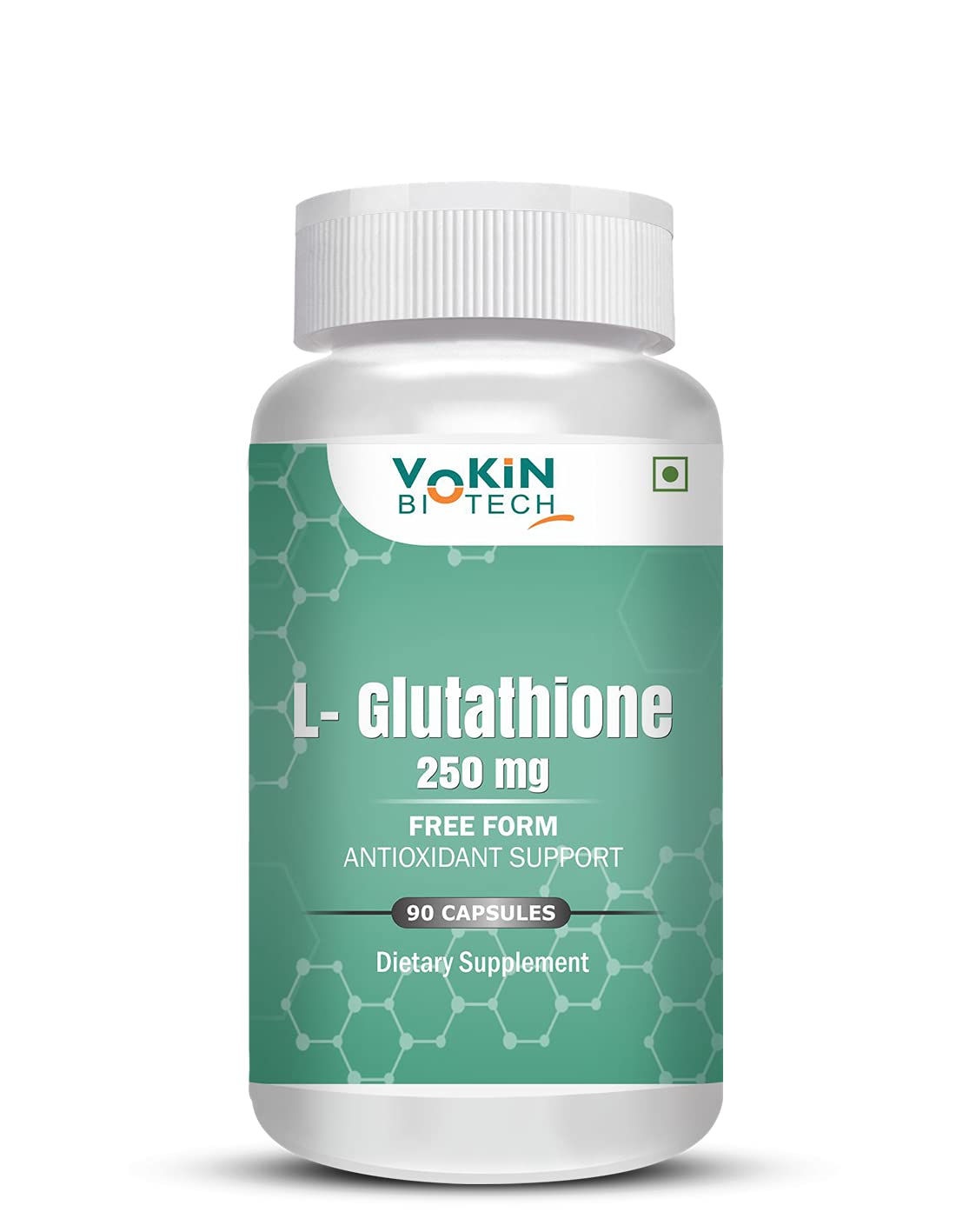 Vokin Biotech L-Glutathione - 250mg (90 Veg Capsules) For Immune & Heart Health Support  Grab2Buy Vokin Biotech Grab2Buy