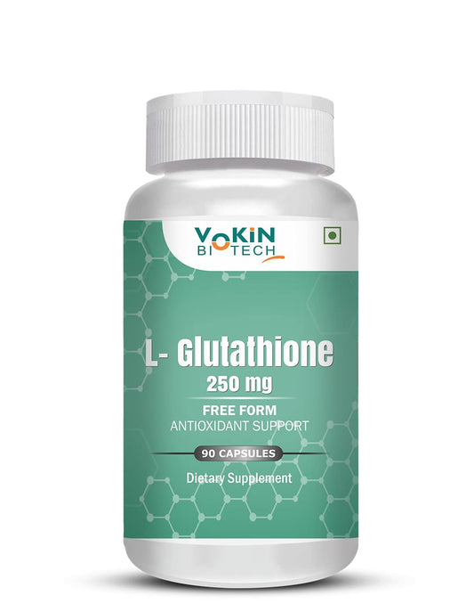 Vokin Biotech L-Glutathione - 250mg (90 Veg Capsules) For Immune & Heart Health Support  Grab2Buy Vokin Biotech Grab2Buy