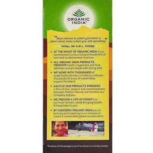 Organic India Tulsi Green Tea Lemon Ginger 25 Tea Bags 