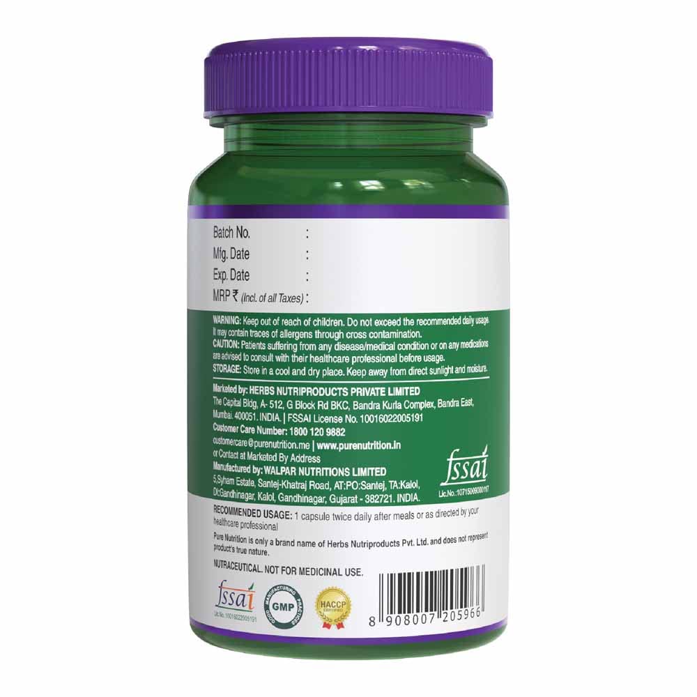 Pure Nutrition Digestive Enzymes with Bromelain Veg Capsules - Grab2buy