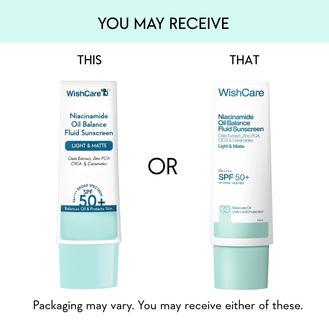 Wishcare 5% Niacinamide Oil Balance Fluid Sunscreen | SPF50  Grab2Buy Wishcare Grab2Buy