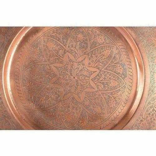 Big Size Brown Pooja Thali Pooja Work ship Plate Thali - Pooja Temple - Grab2buy