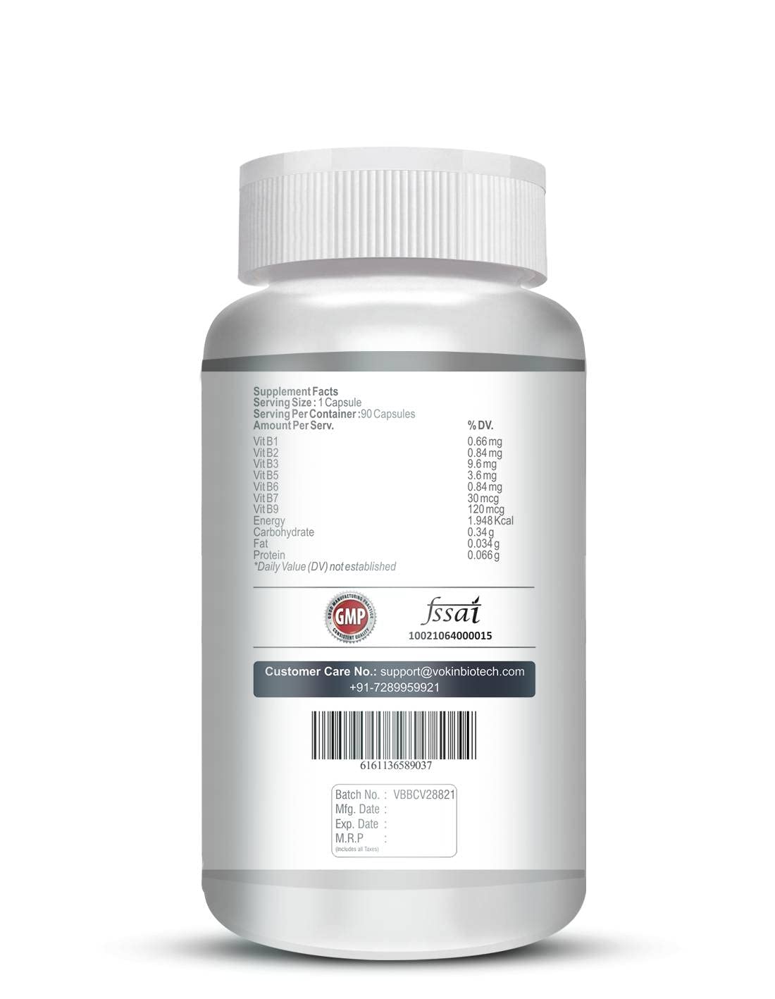 Vokin Biotech 100% Natural Vitamin B-Complex Capsules  Grab2Buy Vokin Biotech Grab2Buy