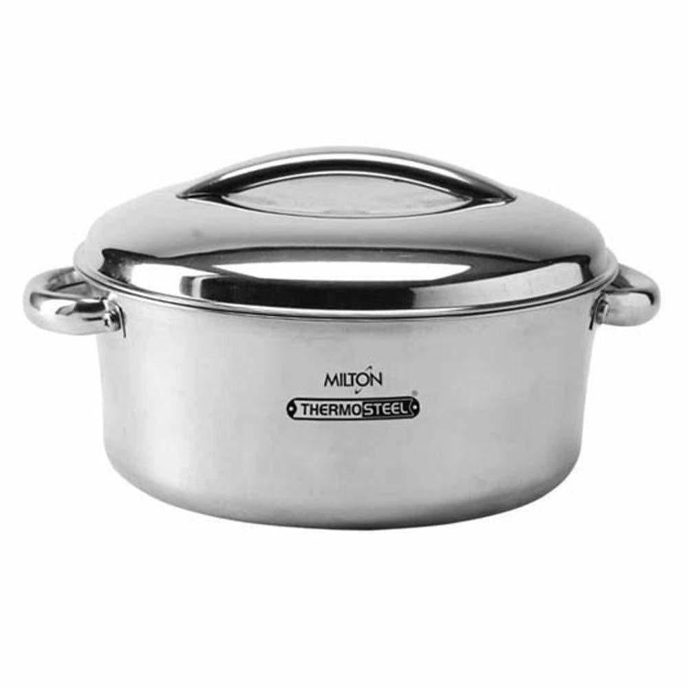 Stainless Steel Casserole, 1.5 Litres, Silver - Grab2buy
