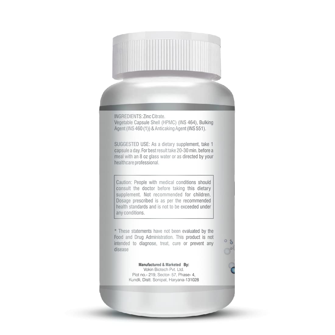 Vokin Biotech Zinc Citrate Supports Healthy Immune system Capsules  Grab2Buy Vokin Biotech Grab2Buy