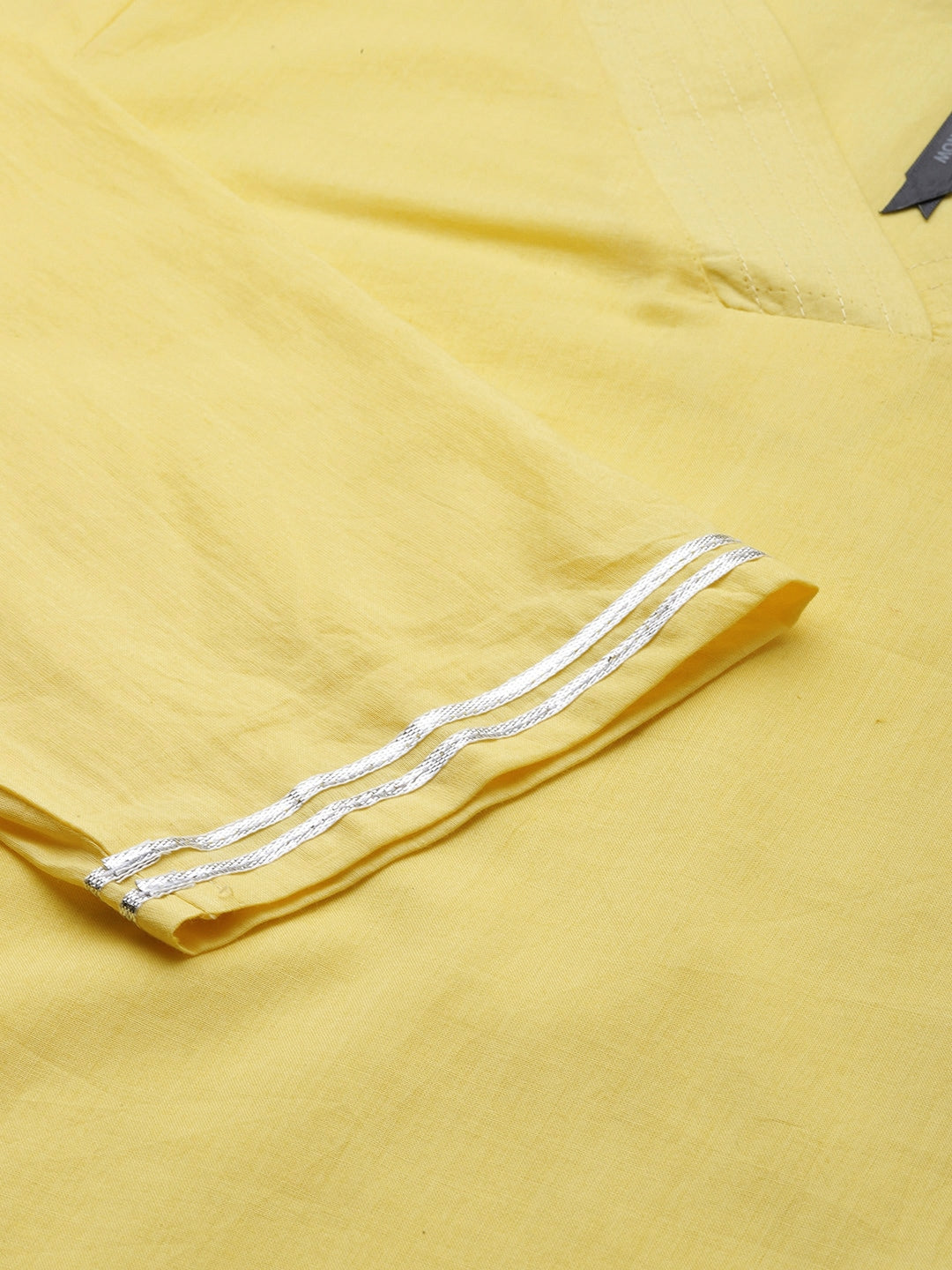 HERE&NOW Women Regular Gotta Patti Pure Cotton Kurta with Trousers